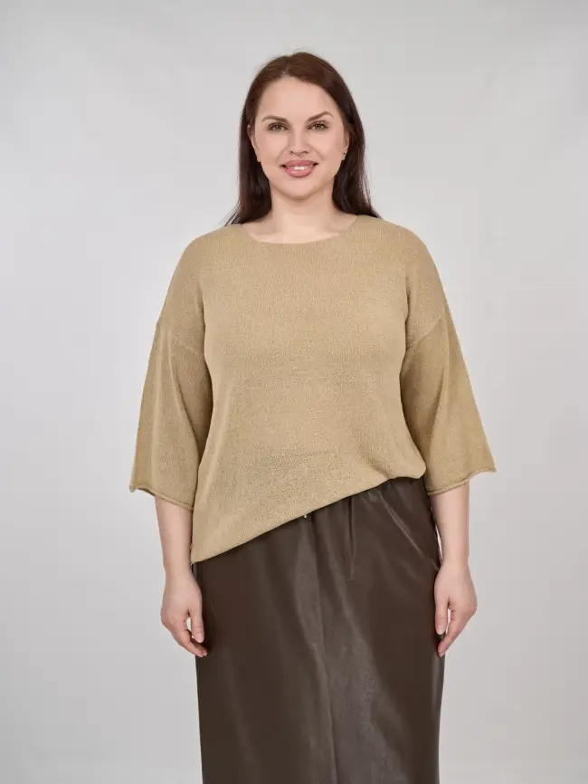 Джемпер облегченный ЭттоПлюс 25107-1 Размер 50-58. фото 90