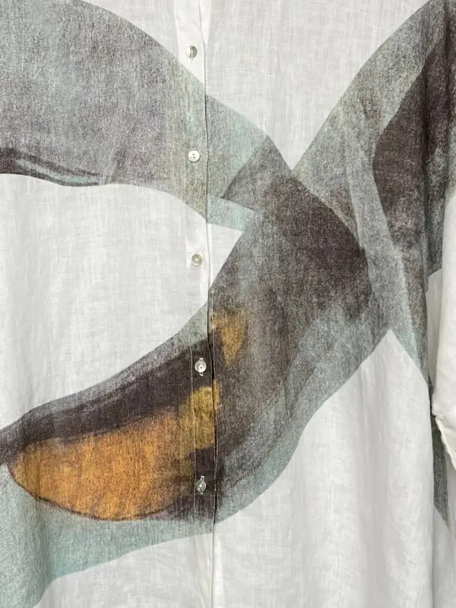 Льняная рубашка 8341 фото 10