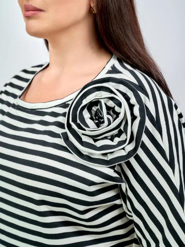 Футболка полоска ЭттоПлюс 33415 Размеры 50-58 фото 40