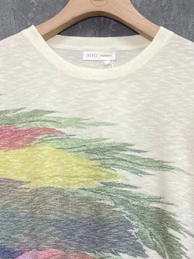 Джемпер облегченный с принтом 1006 Размер 50-58 фото 38