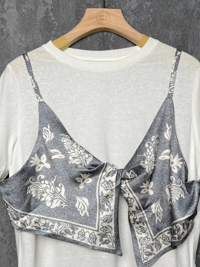 Футболка с топом 95259 Размер 46-50 фото 6