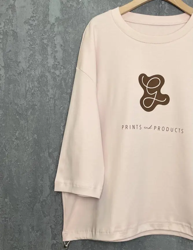 Лонгслив с принтом 95047 Размеры 48-58 фото 95