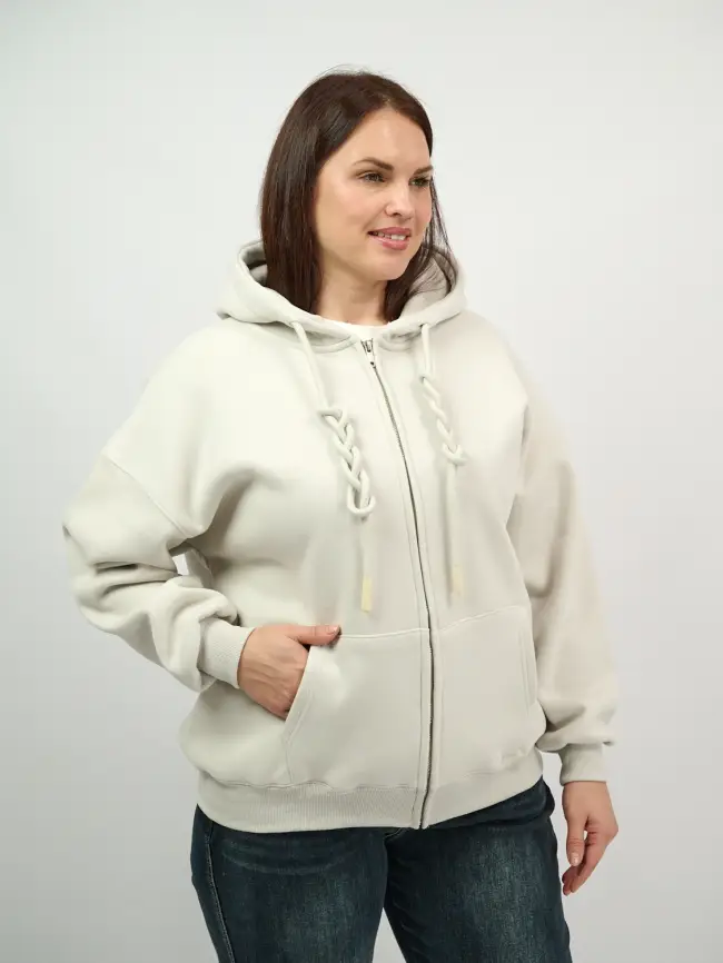 Худи зип утепленное оверсайз 506 Размер 50-58 фото 206