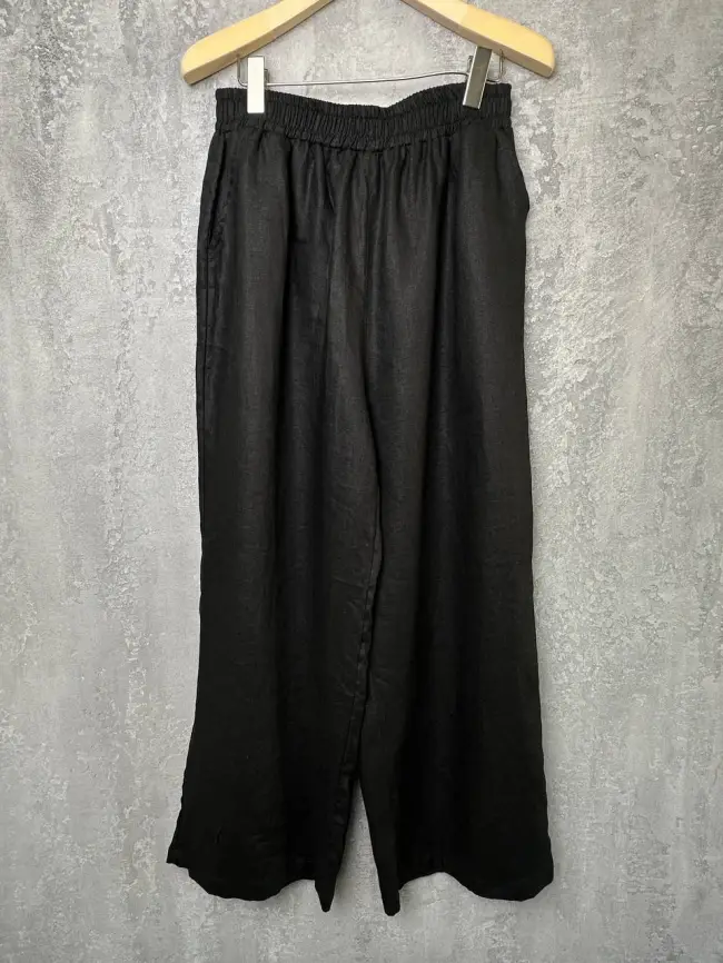 Брюки палаццо лен 24071 фото 1