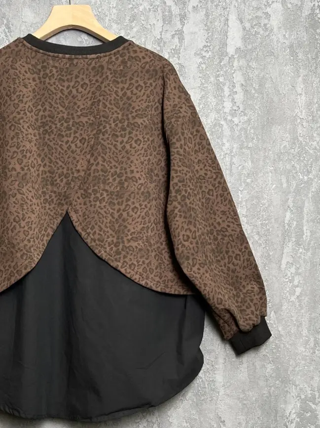 Свитшот леопард 993 размеры 50- 58 фото 4