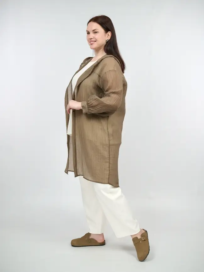 Пыльник рубашка удлиненный 9087 Размер 50-58 фото 67