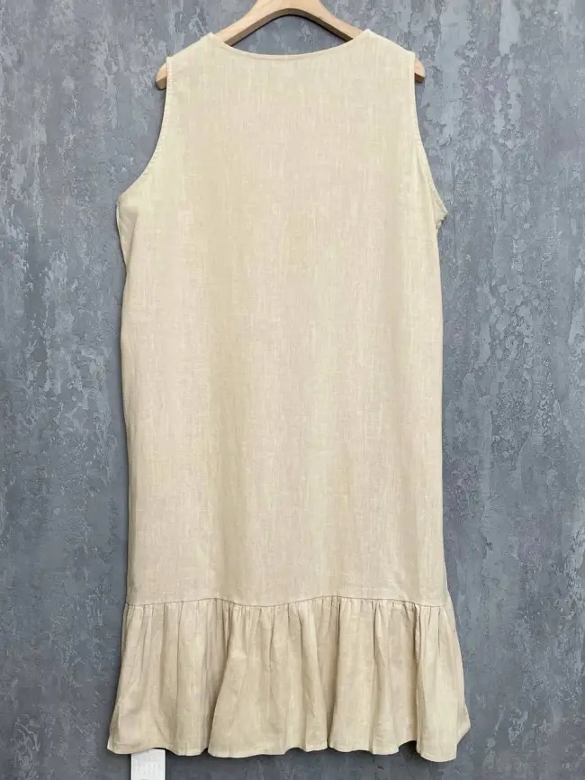 Сарафан волан лен 23300 Размер 54-58 фото 20