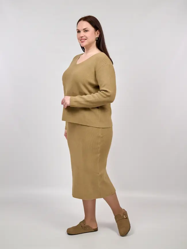 Костюм двойка с юбкой 2331 Размер 48-56 фото 2