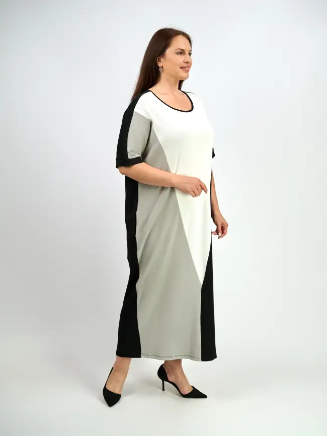 Платье три цвета ЭттоПлюс 34185 размер 54- 56 фото 3