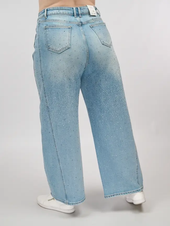 Джинсы в стразах 6788 Размеры 52-58 фото 24