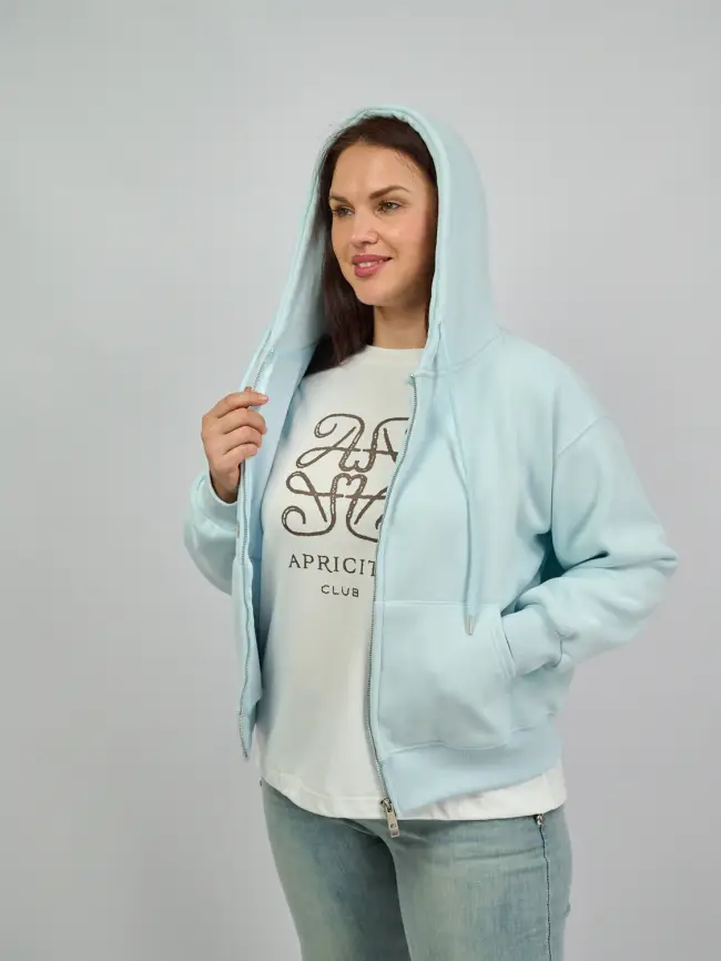 Худи зип утепленное 10 Размер 46-54 фото 17