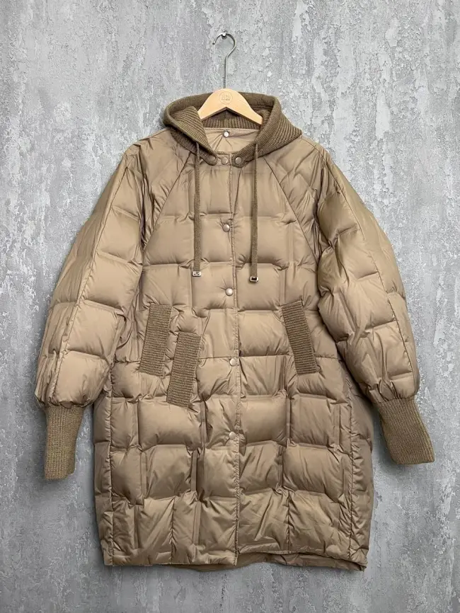 Пуховое пальто 6562 Размер 48-56 фото 51