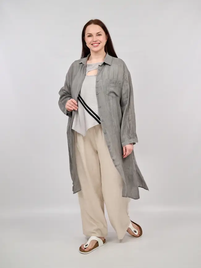 Рубашка-кардиган 2508 Размер 50-58 фото 16