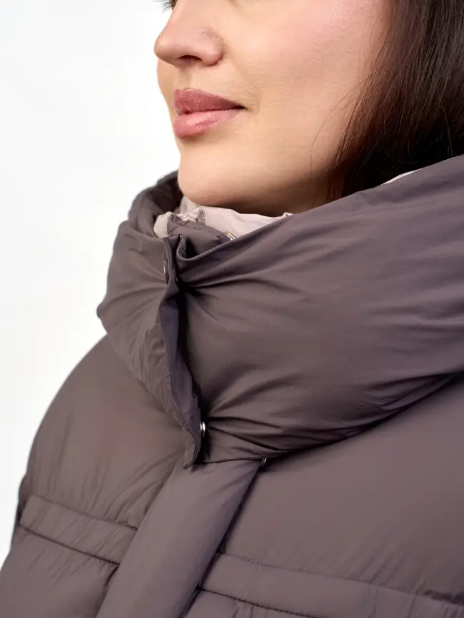 Пуховое пальто 8892 Размер 48-52 фото 9