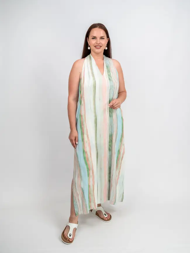 Сарафан в полоску Этто Плюс  0027-1 размер 52- 56 фото 4