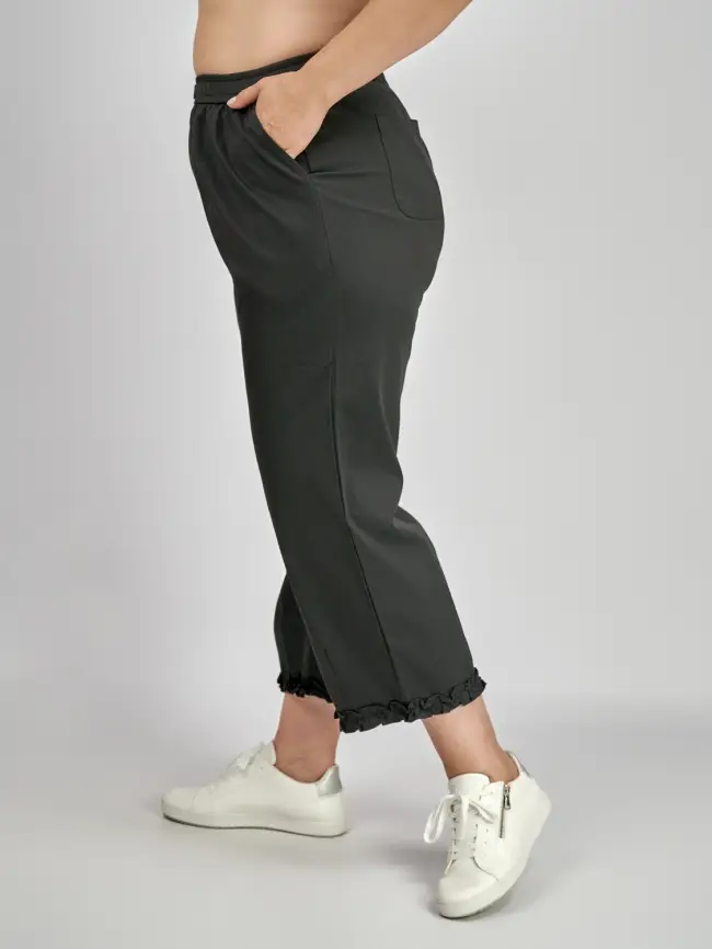 Брюки лето с рюшами 1239 размеры 48- 58 фото 9