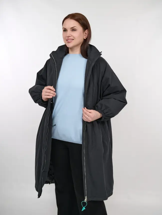 Плащ с утепленной подкладкой 8401 Размер 54-60 фото 6
