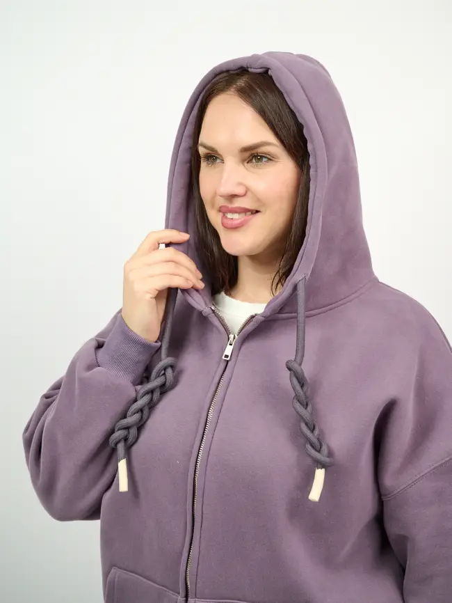 Худи зип утепленное оверсайз 506 Размер 50-58 фото 174