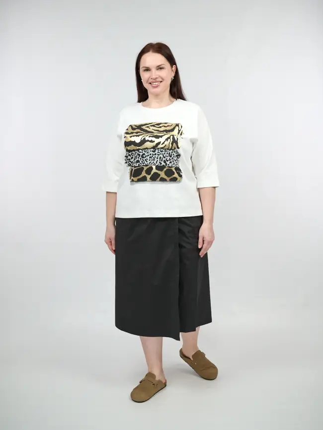 Юбка брюки 1131 размеры 48- 58 фото 24