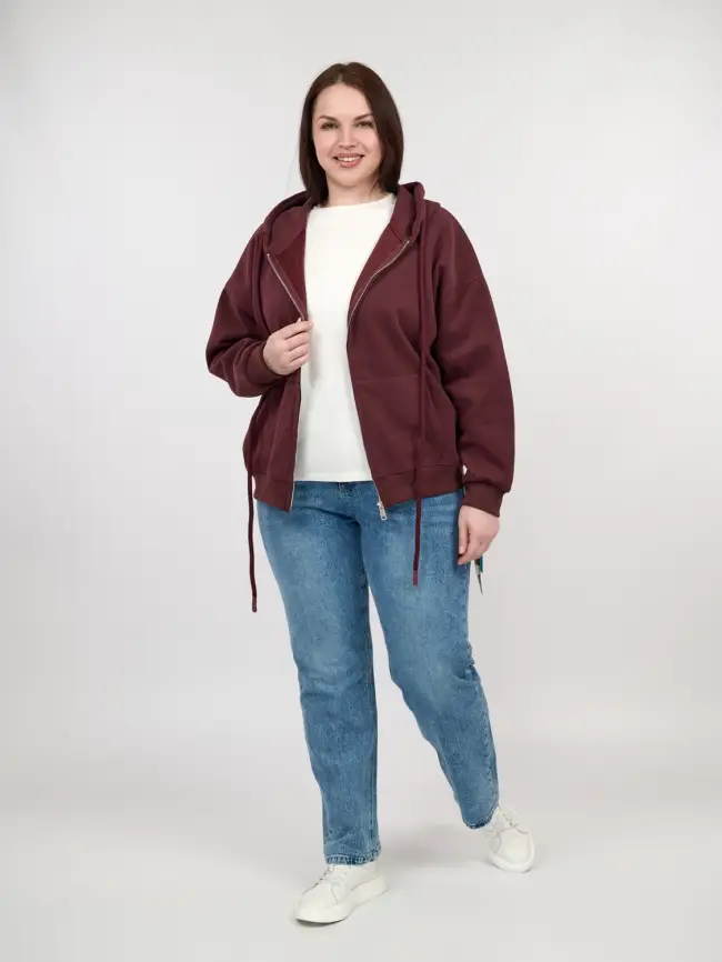 Худи зип оверсайз 505 Размер 50-58 фото 30