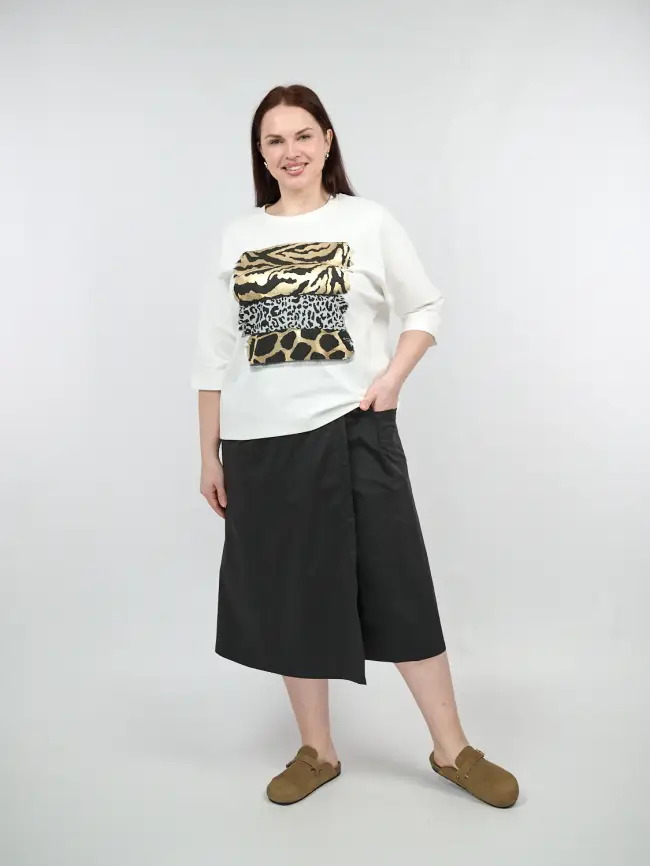 Юбка брюки 1131 размеры 48- 58 фото 25