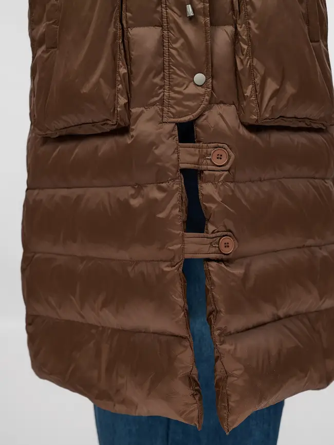 Пуховое пальто 23095 Размер 48-54 фото 5