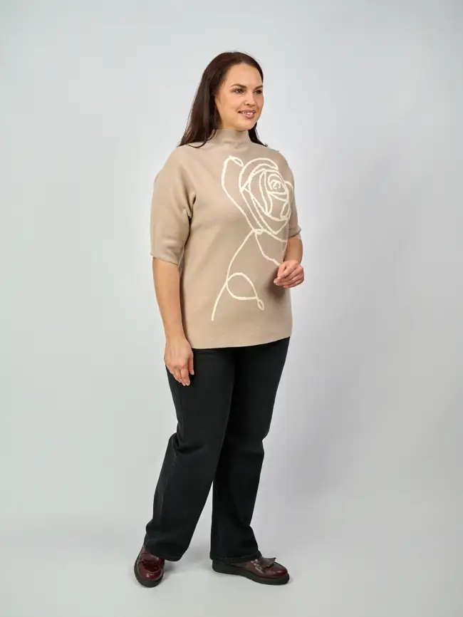 Джемпер Роза 87654 ЭттоПлюс Размер 52-56 фото 8