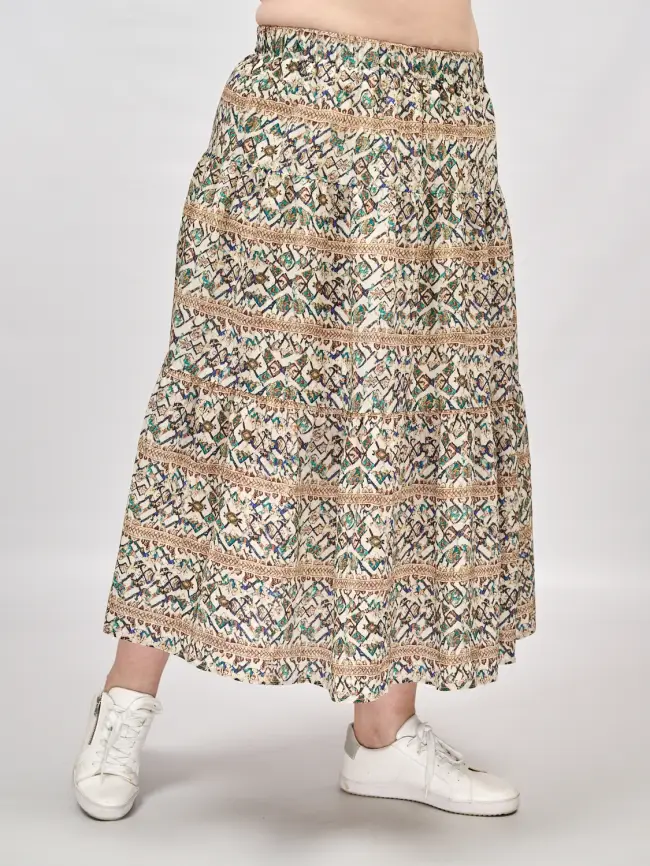 Юбка с принтом 1231 размеры 48- 58 фото 5