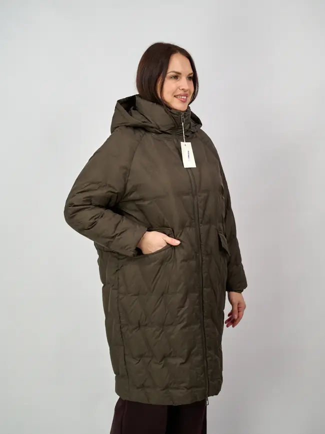 Пальто стеганое облегченное 8809 фото 16