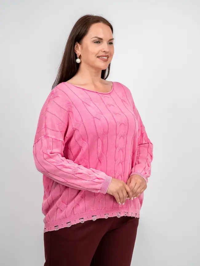 Джемпер Италия с круглым горлом 3388 Размер 50-58 фото 17