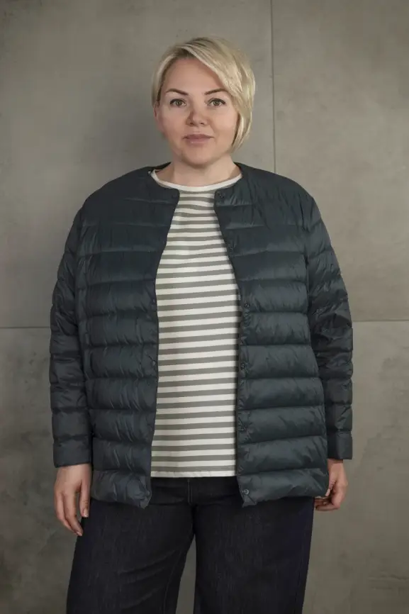 Легкая пуховая куртка 8802 Размер 46-56 фото 162