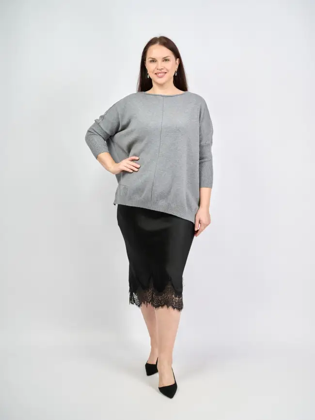 Юбка с кружевом 6292 Италия Размер 46-54 фото 2