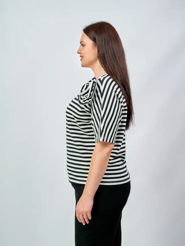 Футболка полоска ЭттоПлюс 33415 Размеры 50-58 фото 43