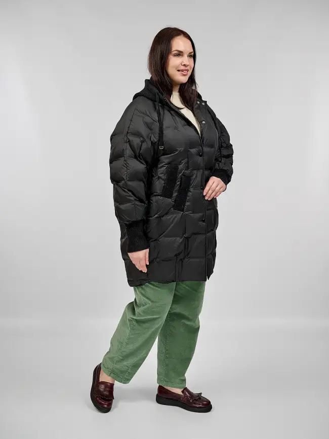 Пуховое пальто 6562 Размер 48-56 фото 27