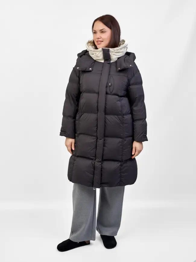 Пуховое пальто 8892 Размер 48-52 фото 37