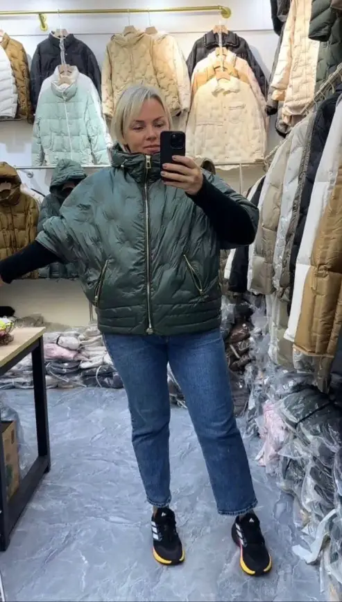 Куртка с трикотажным рукавом 6560 Размер 48-54 фото 15