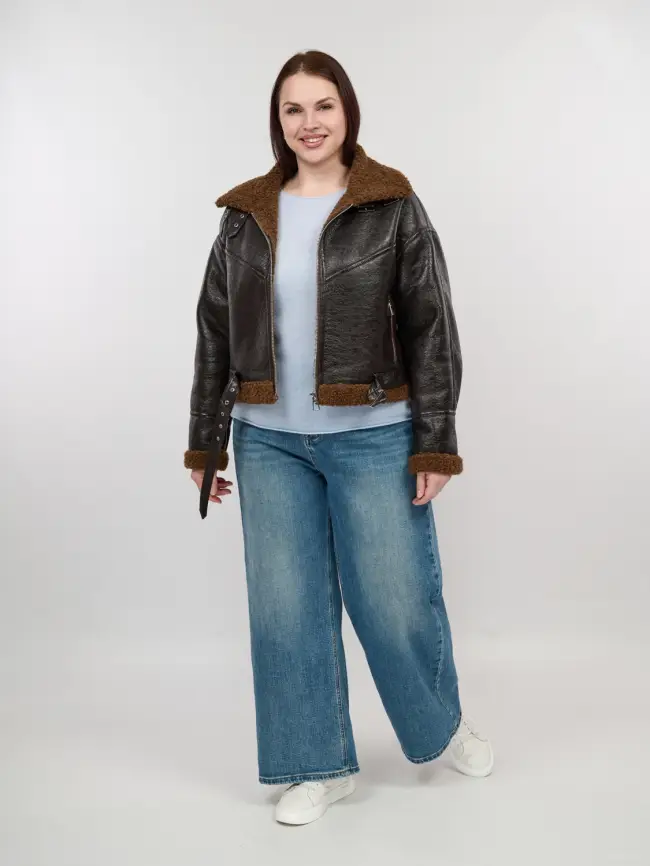 Дубленка авиатор 18907 Размер 50-54 фото 19