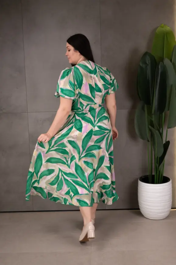 Платье на запахе ЭттоПлюс 044 размеры 48 - 58 фото 11