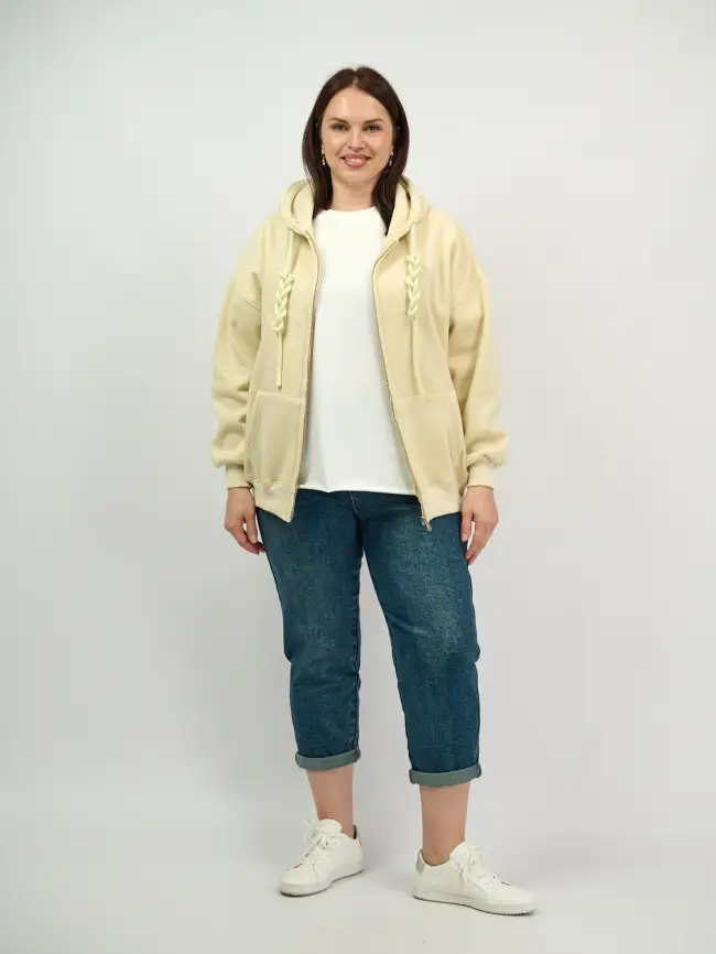 Худи зип утепленное оверсайз 506 Размер 50-58 фото 53