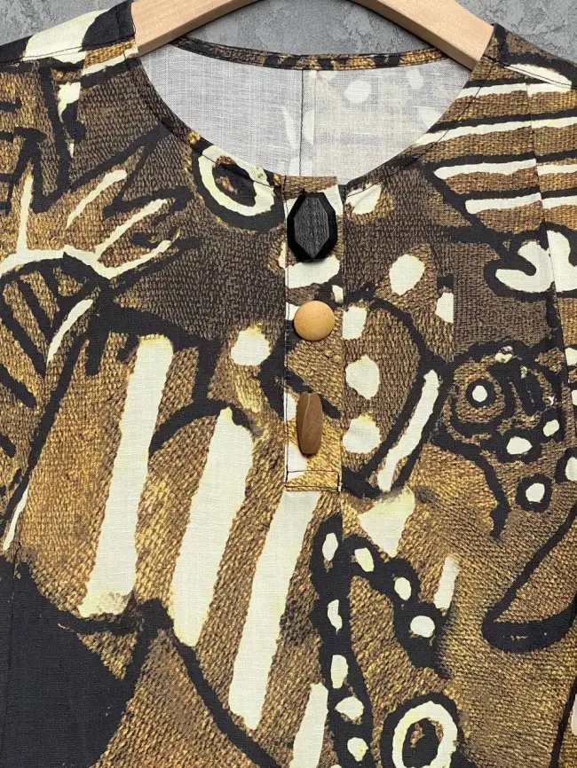 Блуза с принтом 26092 размер 50- 58 фото 9