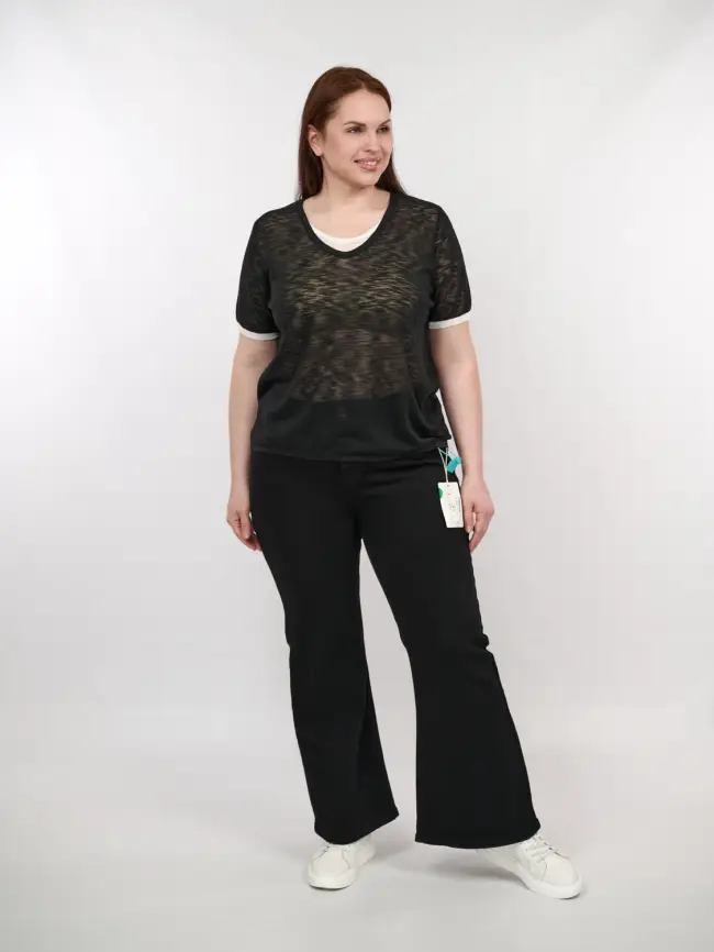 Джемпер короткий рукав 23066 размер 50- 58 фото 4