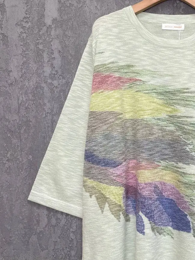 Джемпер облегченный с принтом 1006 Размер 50-58 фото 27