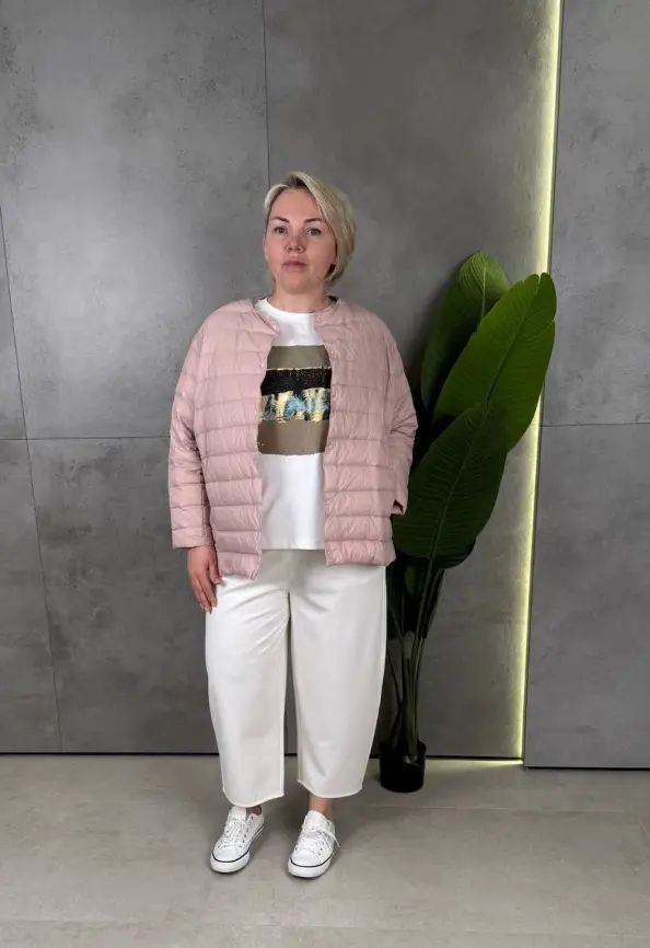 Легкая пуховая куртка 8802 Размер 46-56 фото 140
