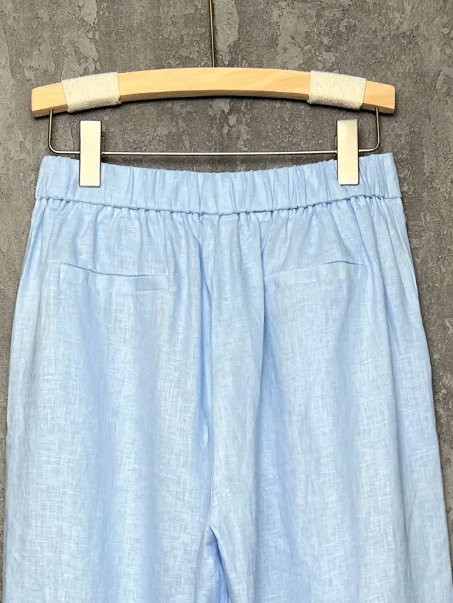 Брюки лен палаццо 25030 фото 5