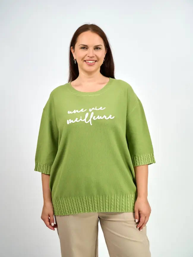 Джемпер облегченный ЭттоПлюс 25414-1 Размер 54-60 фото 2