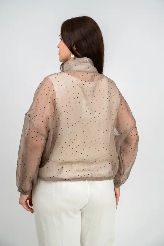 Ветровка-пыльник в горох 6703 Размер 50-58 фото 31