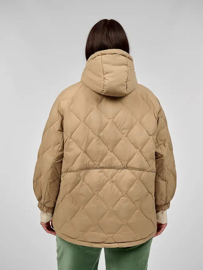 Стеганая куртка с капюшоном 8815 Размер 48-54 фото 49