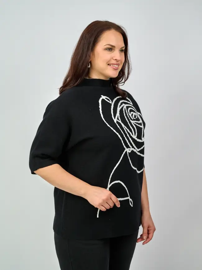 Джемпер Роза 87654 ЭттоПлюс Размер 52-56 фото 25