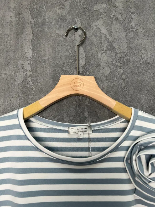 Футболка полоска ЭттоПлюс 33415 Размеры 50-58 фото 21