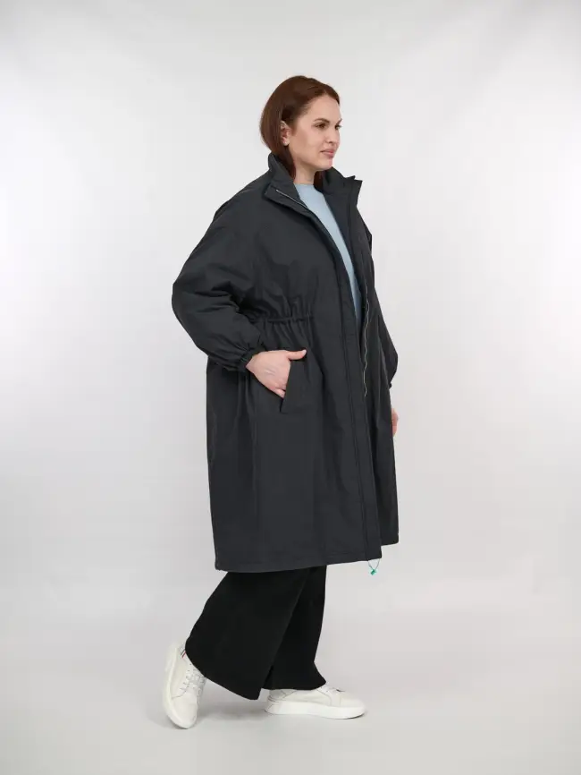 Плащ с утепленной подкладкой 8401 Размер 54-60 фото 3